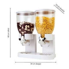 Dispenser de Cereal Doble 40cm, alimentos secos, 12402 en internet