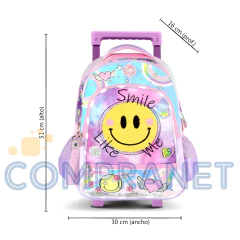 Mochila Footy “Smile” C/Carrito, 18 Pulgadas, Luz Led, original 12665 en internet