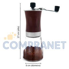 Molinillo de Café manual Acero Vidrio y Cerámica 250grs 13288 - tienda online