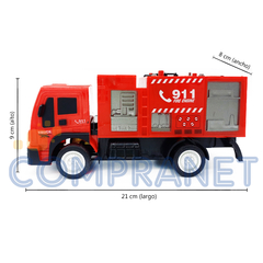Camión de Bombero Fricción, 3 modelos, elevador y escalera, 12540 - tienda online