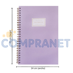 Cuaderno Rayado Decorline, 60 hojas, anillo doble, 14x21 cm 13154