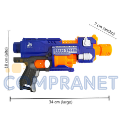Pistola Lanza Dardos Grande, 20 dardos, Tambor gira pilas 13189 - comprar online