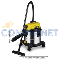 Aspiradora Industrial Polvo Líquido 20 Lts 1200w Ruedas Barovo, 13177 - Compranet