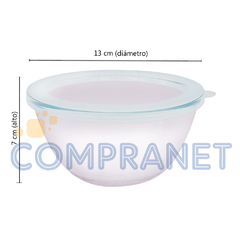 Imagen de Taper Contenedor de Vidrio c/Tapa Plástica, Chico, 400 ml, 13093
