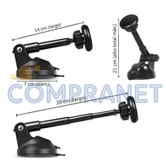 Soporte p/Auto Brazo Magnético Celular Parabrisas 13314 - Compranet