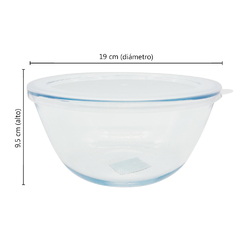 Imagen de Taper Contenedor de Vidrio c/Tapa Plástica, 1,5 Lts 13384