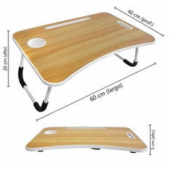 Mesa Bandeja de Cama, plegable, Desayuno, Notebook, Porta vaso 0663 - tienda online