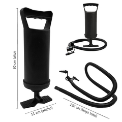 Inflador Manual, bomba de aire, 3 boquillas inflable pileta 13299 - Compranet