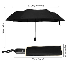 Paraguas Automático Liso con funda, 8 varillas, 55cm 13685 - tienda online