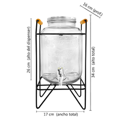 Dispenser de Jugo con base, soporte metal y dispensador 4 litros 2006 - comprar online