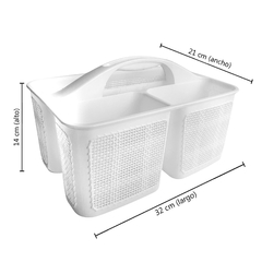 Canasto Organizador Plástico, Con asa Baño Cocina 13806 - comprar online