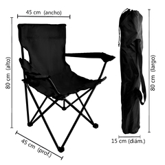 Silla Director, con apoya brazos y porta vaso, Camping Plegable 0647 - comprar online