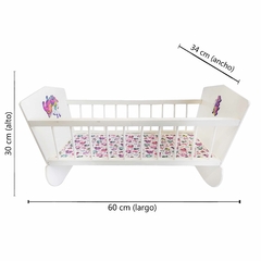 Cuna Mecedora de Madera Juguete, Muñecos bebotes 12863 - comprar online