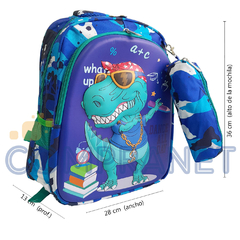 Mochila escolar Espalda 14´´, Frente 3D 12879 - Compranet