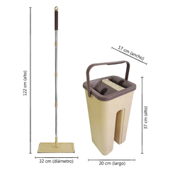 Mopa Plana con balde Escurridor C/Repuesto Lava y Seca 10429 - comprar online
