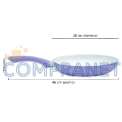 Sarten con Ceramica Antiadherente Lila Linea Soft 28cm 11522 en internet