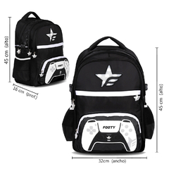 Imagen de Mochila Footy 18 pulgadas, Espalda Joystick, Luz Led, original Footy, 13664