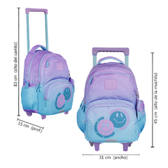 Imagen de Mochila Footy 18 pulgadas, C/Carrito BIG KIDS, Luz Led, original 13653