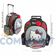 Imagen de Mochila escolar 14 pulgadas, Con carro Kitty 13009