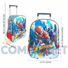 Imagen de Mochila escolar 14 pulgadas, Con carro Spiderman 13017