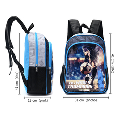 Mochila escolar Futbol 16´´, Espalda Skora Champions World 13651 - tienda online