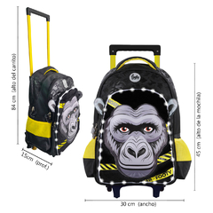 Mochila Footy 18 pulgadas, C/Carrito Gorila, Luz Led, original Footy, 13632 en internet