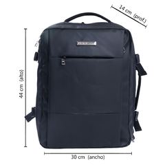 Mochila Porta Notebook Clásica, 18” Pierre Cardin Reforzada USB 13528 - comprar online