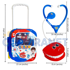 Valija Set de Dentista, Juego de Odontólogo, 14 piezas, con dentadura 13220 - Compranet