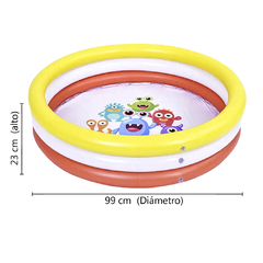 Pileta Inflable Redonda 99 x 23, Niños Sun Club Monster 13575 - comprar online