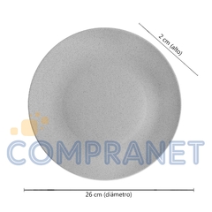 Plato Playo de cerámica x 4 unidades 26 cm, cocina, 13224 - tienda online