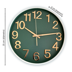 Reloj de pared, analógico 35 cm, diámetro, PVC 13361 en internet