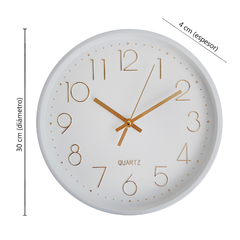 Reloj de pared Analógico de PVC, 30 cm diámetro, 12770 en internet