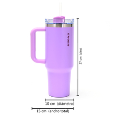 Vaso térmico Skora, 1200 ml Acero Inoxidable, C/Tapa y Sorbete 13647 - Compranet