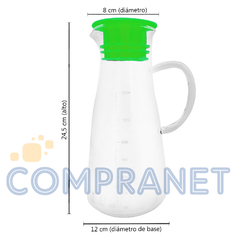 Imagen de Jarra de Vidrio con tapa, jugo, limonada,1,5 litros, 12642