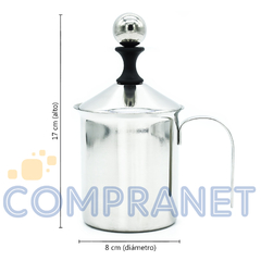 Imagen de Espumador de Leche Manual, 400cc Acero inoxidable, 11854