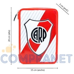 Cartuchera River- Boca, PVC, 1 piso, con útiles, 12296 - comprar online
