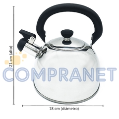 Imagen de Pava Silbadora de acero inoxidable, 2 litros, 12040