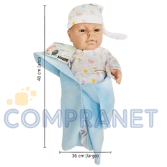 Bebé Real Camila/Agustín, con manta Polar Casita de Muñecas 12019