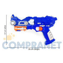 Pistola Lanza Dardos Grande, 5 dardos con sopapa, 10482 - tienda online