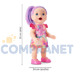 Muñeca con Set de comidas y Mixer, accesorios, ensucia el Pañal 12701 - tienda online