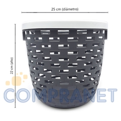 Cestos Organizadores Canasto plástico, Calado 12572 - comprar online