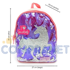 Imagen de Mochila de espalda Unicornio 12´ con lentejuelas, 11734