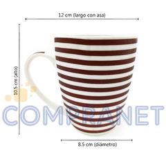 Taza Cónica Mug Jarro para te/café, Deco rayas 11842 en internet
