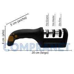 Afilador de cuchillos 3 en 1, alisado, pulido, filo, 12158 - tienda online
