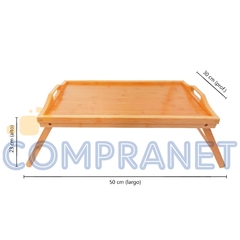 Mesa Bandeja desayunadora, Bambú, plegable, 12202 - comprar online