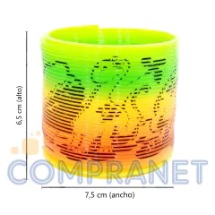 Pack x 4 Resorte Mágico redondo Dinosaurio, Antiestress, souvenir, 12390