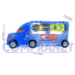 Camión Transportador de Autos, lanzador, incluye 3 autos, 12439