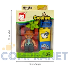 Muñeco armable 10 piezas, Granjero 10650 - Compranet