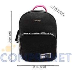 Mochila Cartera Dama “Trendy” cuero, con bolsillo, 12127 - Compranet