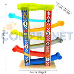 Torre Grande de Madera para Deslizar Autitos 11400